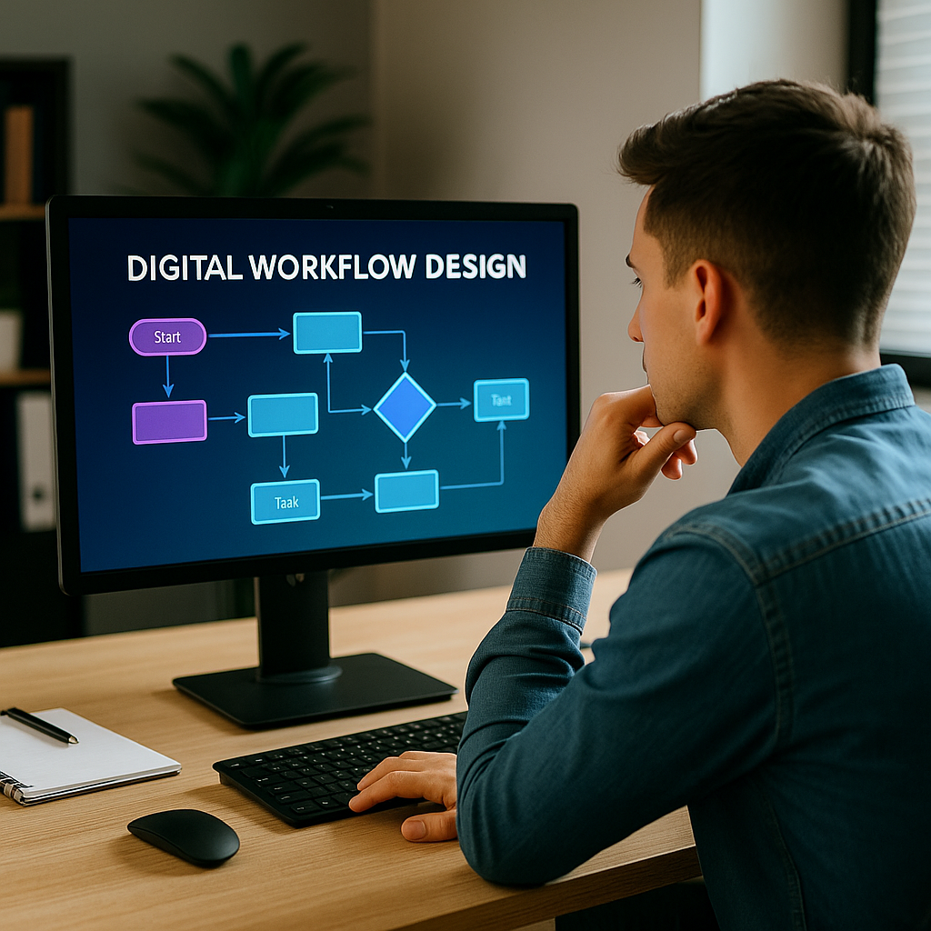 Digital Workflow Illustration